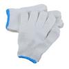 Men's Durable White Cotton Nylon Work Gloves for Construction