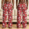 Men's Funny Sleep Pants with Fake Underwear Print Halloween Novelty Pajama Pants