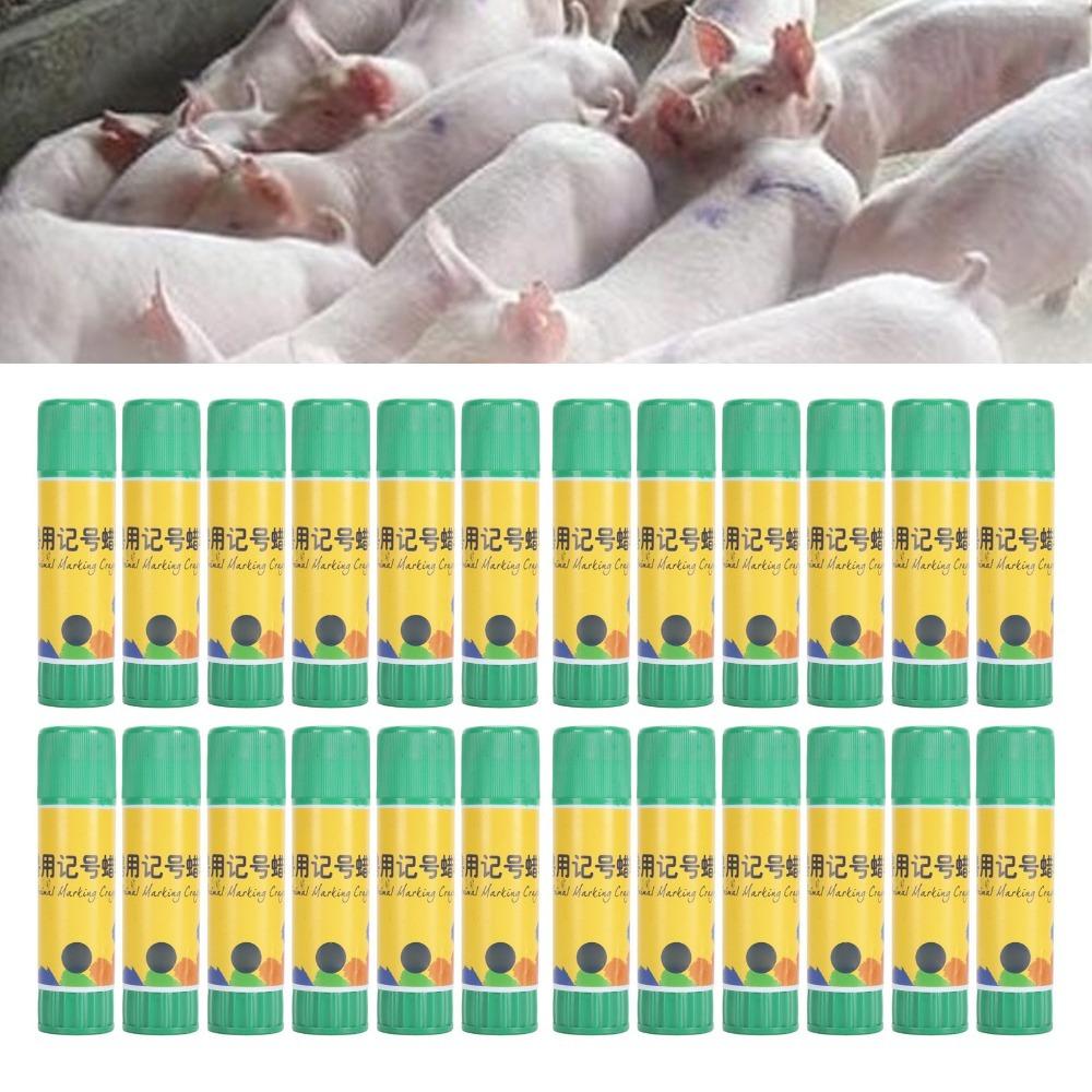 24Pcs Wax Livestock Marking Crayon Durable Farming Marking Accessories Livestock Marker Cow зелёный