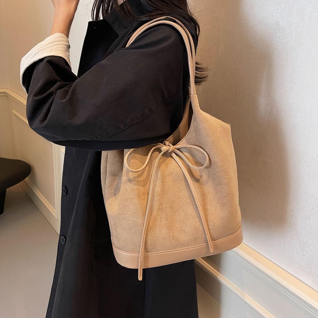 Schleife Matt Achselhöhle Tragetasche Große Kapazität Spleiß Eimer Tasche Schulter Große Tasche