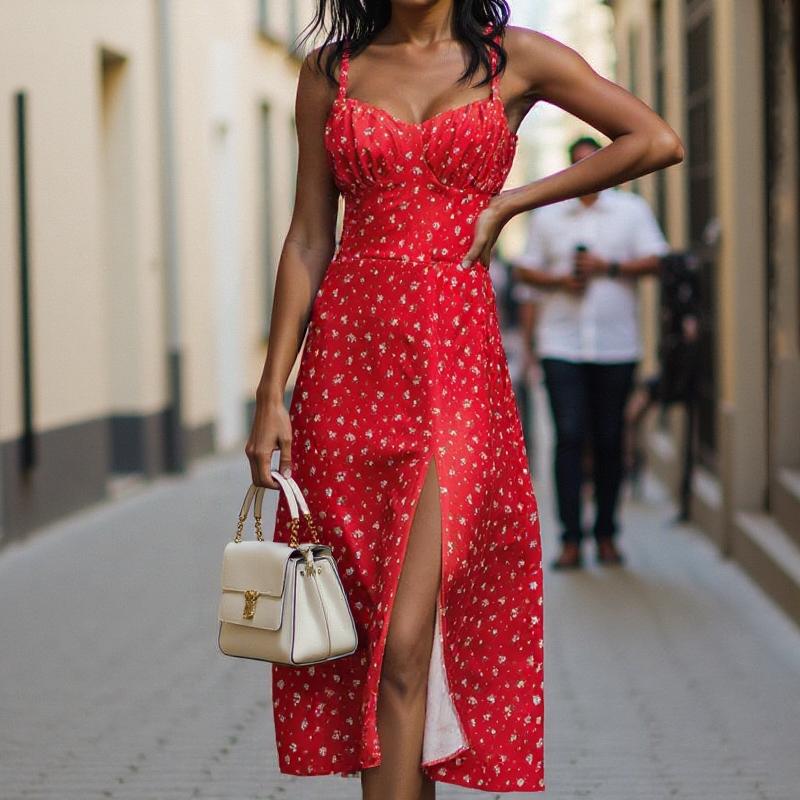 

ZANZEA женское сексуальное платье без рукавов с принтом для праздничной вечеринки 5XL красный