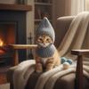 Solid Color Knitted Pet Hat Warm Fabric Knitted Design Dog Hat Fashion Style Soft Material Puppy Head Cover Pet Accessories