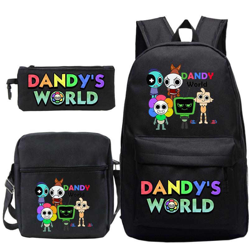 Dandy's world hot-selling children's backpack set, primary and secondary school bag, shoulder bag, casual pencil bag.