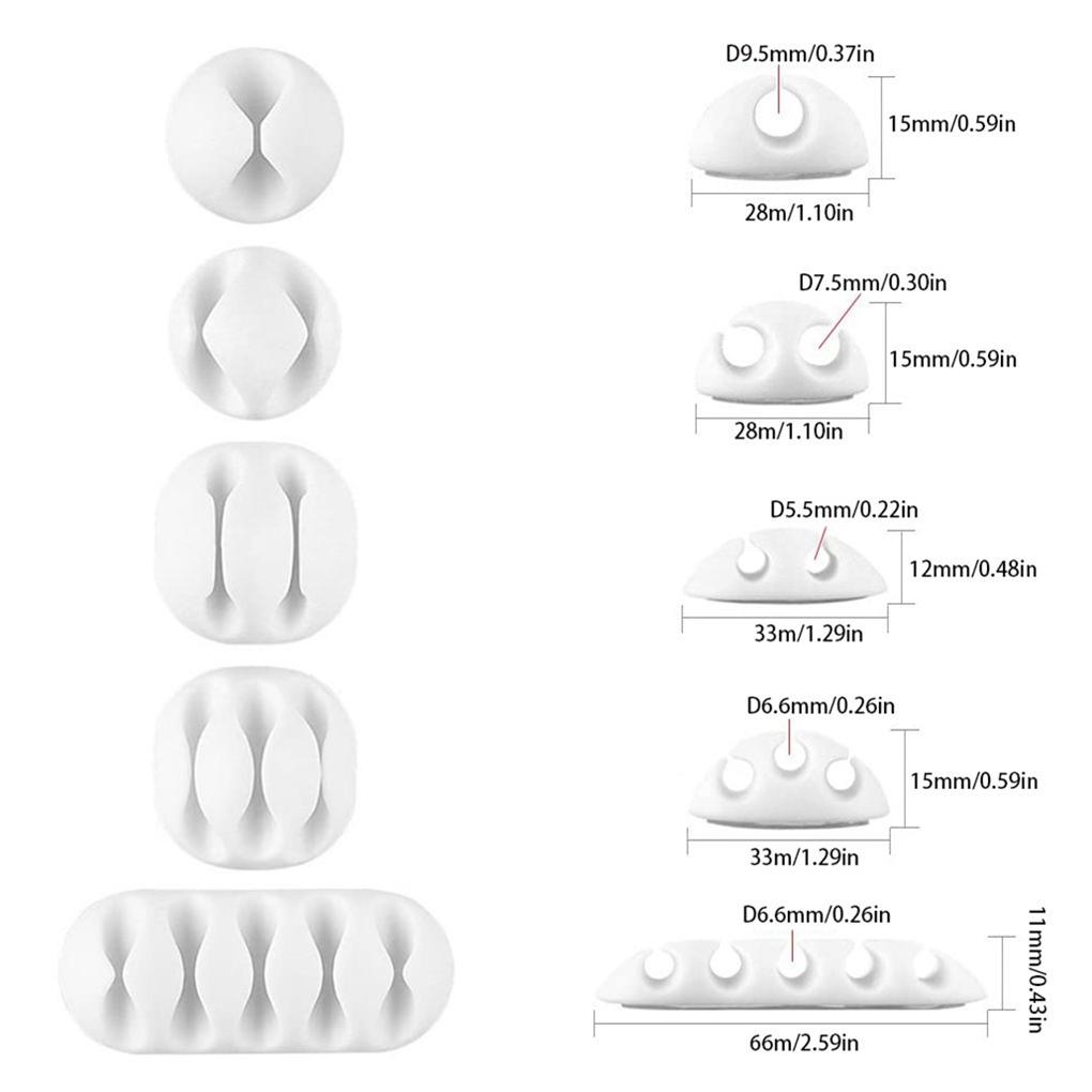 2021 NEW USB Cable Organizer Silicone Cable Winder Desktop Tidy Management Clips Cable Holder for Mouse Headphone Wire Organizer