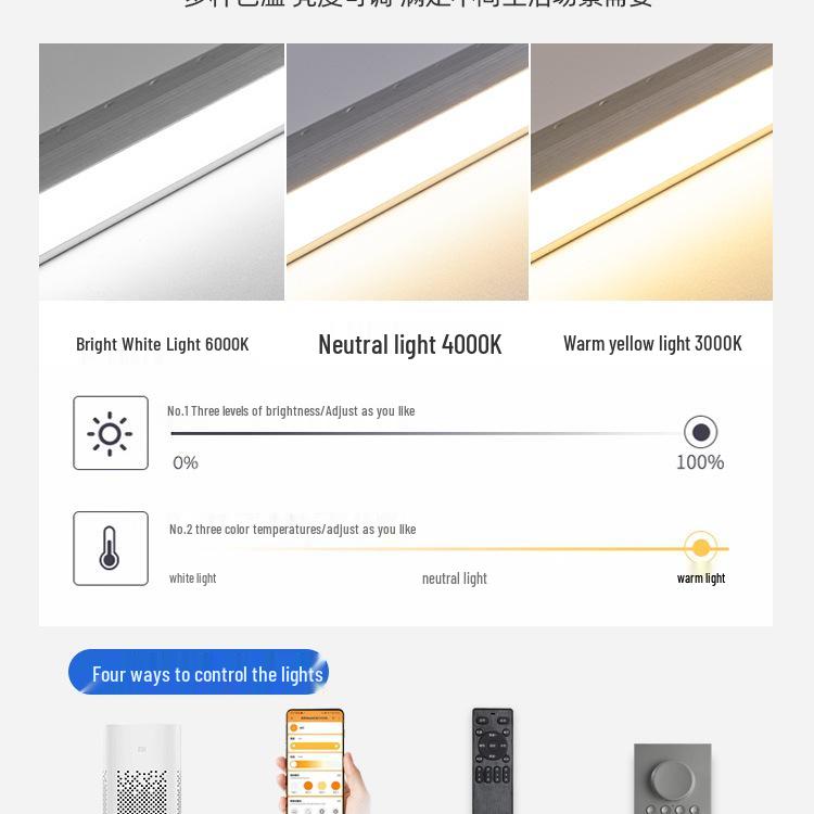 Single-Sided Upward-Emitting Recessed Linear Light - Double Eyelid Aluminum Channel