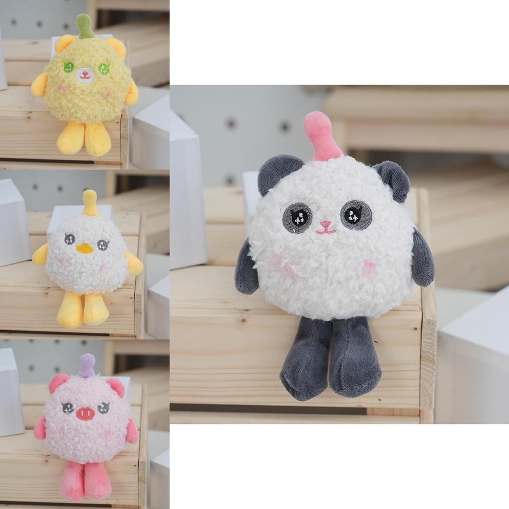 Fluffy Plush Cartoon Keychain Backpack Charm Cute Key Ring For Girls And Kids