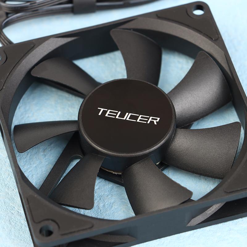 Teucer Ut-8015 8Cm Chassis Fan Slim 15Mm Thinckness 12V/4Pin Pwm Fluid Bearing 1200-3000Rpm Pc Case Cooling Ventilator