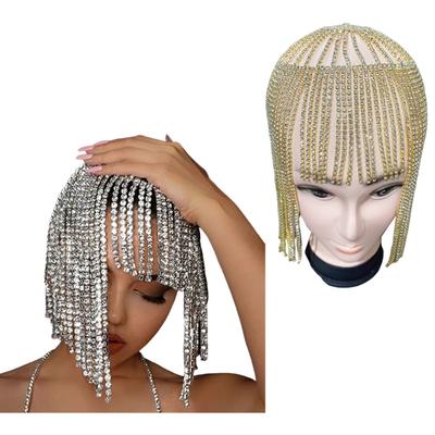 Bohemia Style for Rhinestone Drop Pendant Forehead for Head Chain Crystal Headpiece Bridal Wedding Hair Chain for Head J