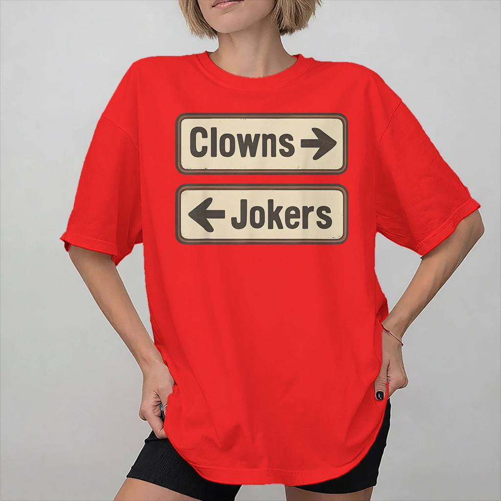 Richtung Clowns nach links Jokers nach rechts Merch Unisex Unisex Sommer Mode T-Shirt Baumwolle T-Shirt Bedrucktes T-Shirt Kleidung
