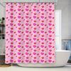Patterned Shower Curtains With Bold Lip Prints Modern Bath Decorations For Home Bathroom Accessories