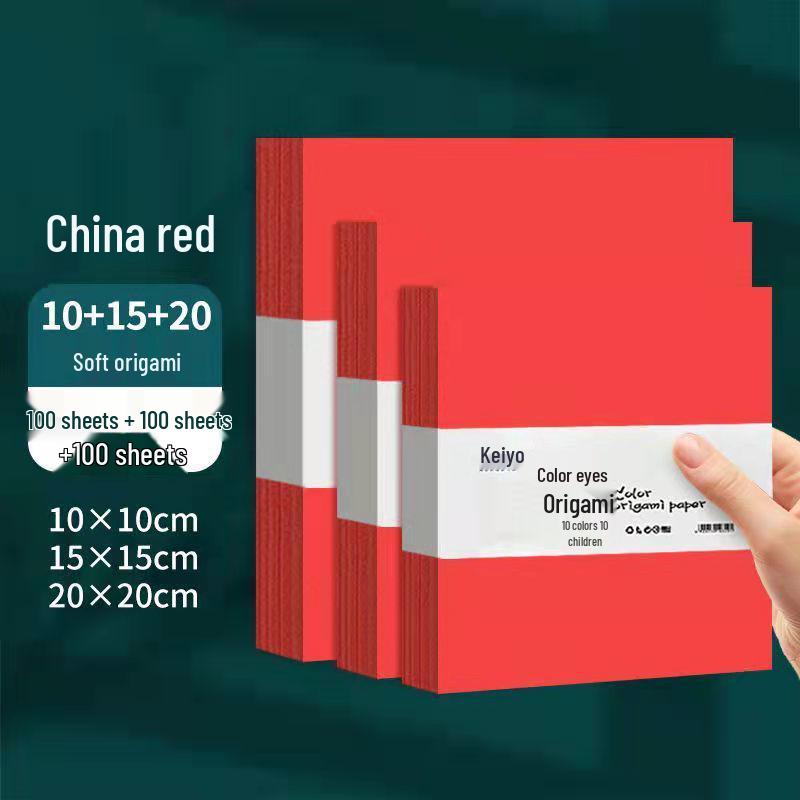 A4 Chinese Red Origami Handmade Paper for Window Decoration