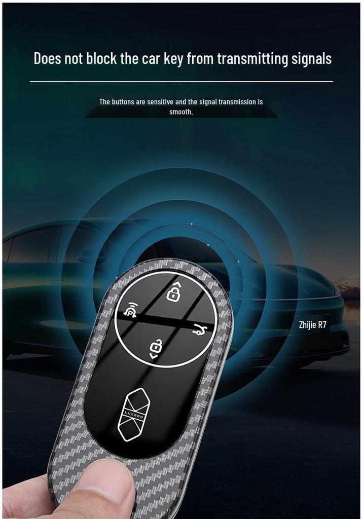 LUXEED Zhijie R7 Key Case for Model S7 & V9, NFC Card Holder & Car Protective Shell