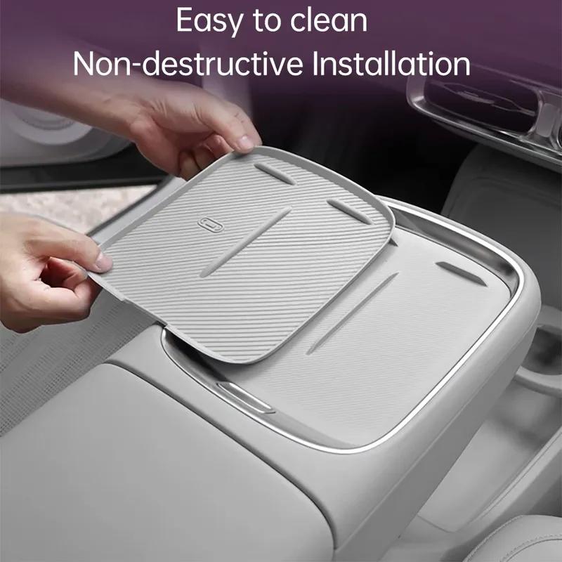 For Leapmotor B10 Wireless Charging Pad Central Console Silicone Anti-Slip Protector Mat Car Interior Accessories
