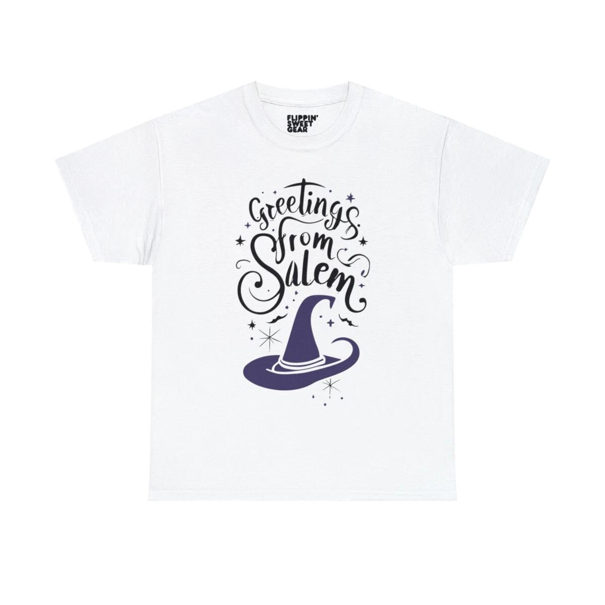 Greetings From Salem Massachusetts Graphic Tee Shirt L