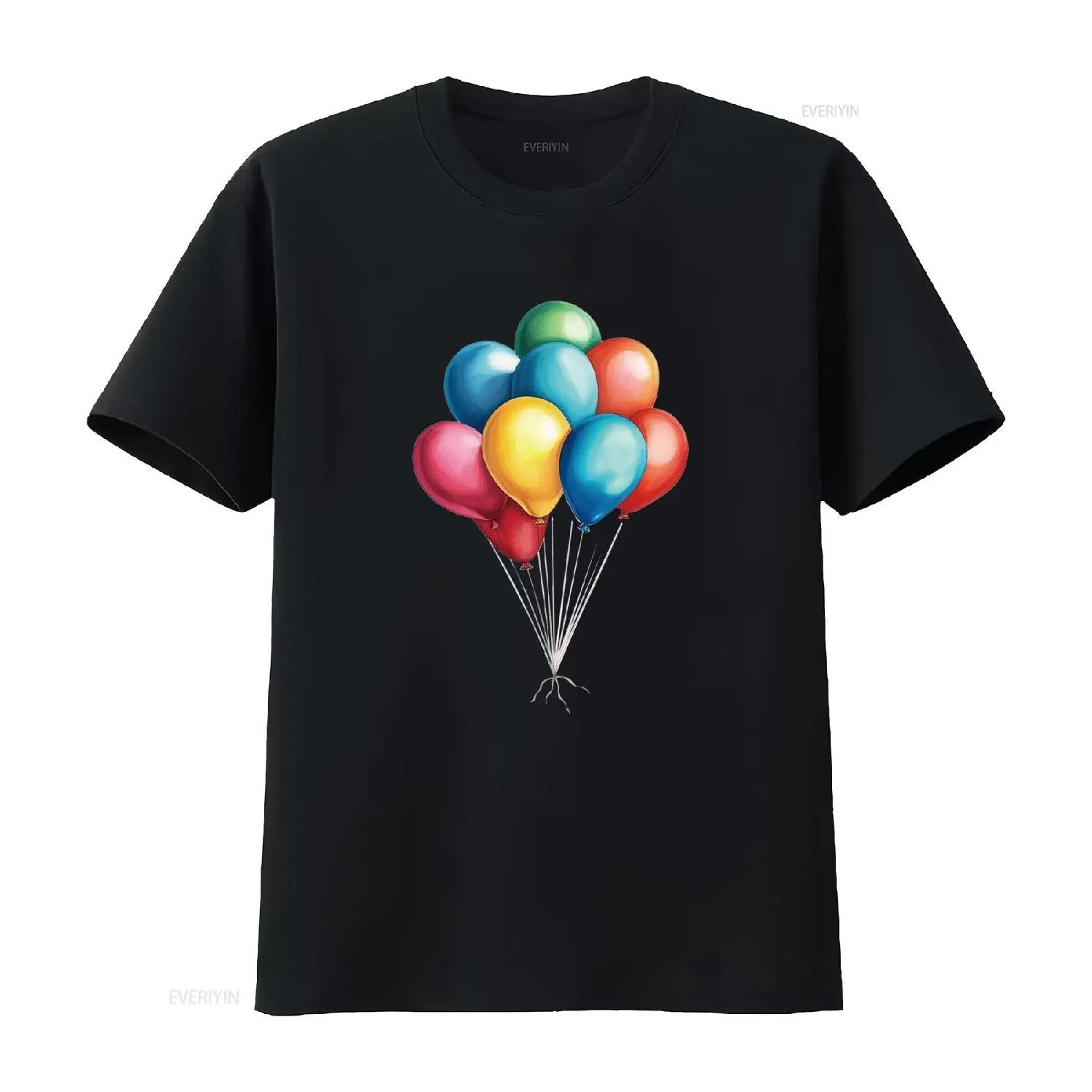 Это яркий воздушный шар Женская футболка винтажная стираная мягкая дизайнерская одежда слегка эластичная с принтом дышащая удобная S