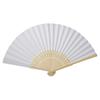 Various Colors Chinese Folding Bamboo Ribs Fan DIY Blank Paper Fan Wedding Shower Party Decor
