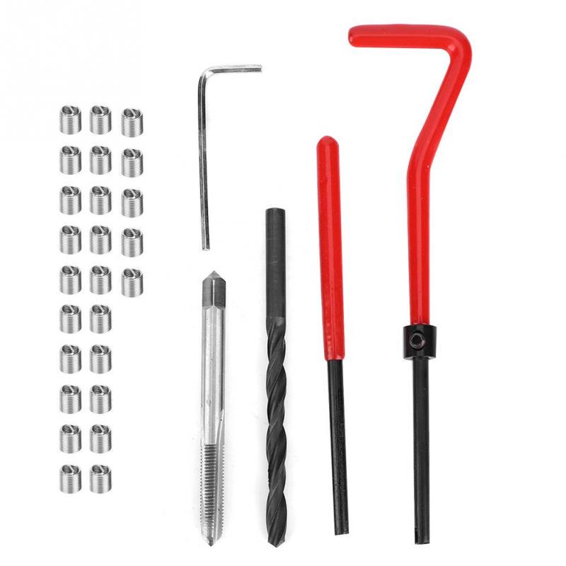 Buy 30Pcs M5x0.8 Thread Repair Kit Stainless Steel Twisted Drill Wrench Tap Insertion Tool at