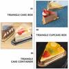 Cabilock 100pcs Cake Boxes, Triangle Pie Boxes, Clear Plastic Containers with Lids, Plastic Cake Carriers, Mini Cake Domes, Plastic Cake Slice Boxes,
