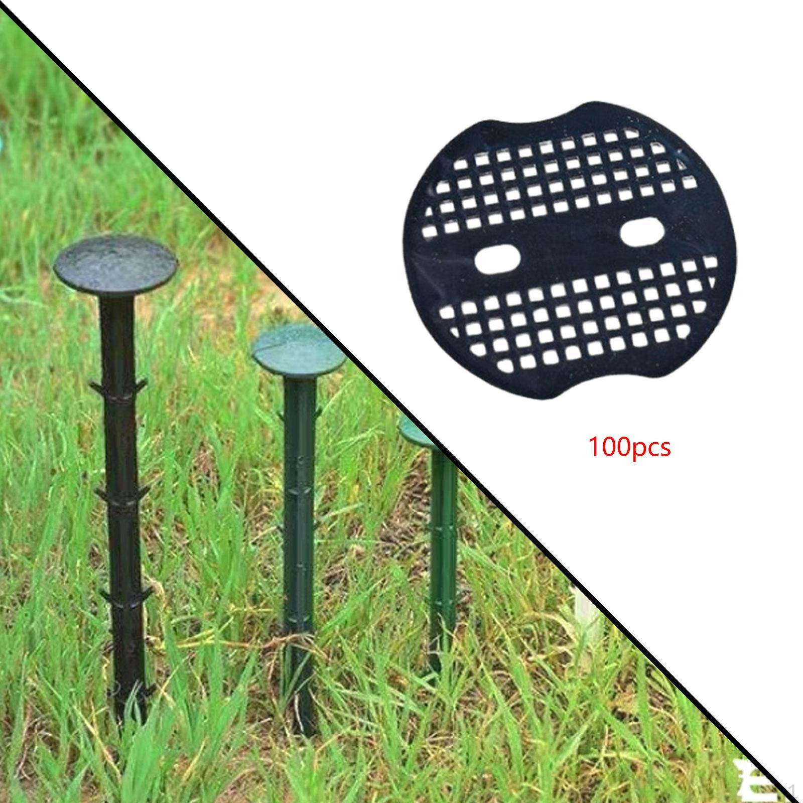 

100 шт. садовых скоб, пластиковых буферных шайб, черных ландшафтных скоб, колышков, прокладок 2 Mesh