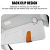 Car Sunglasses Holder Leather Eyeglasses Hanger Sun Visor Glasses Clip Portable Ticket Card Clip Practical Interior Accessories