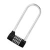 Zinc Alloy U Shape Combination Digit Password Code Lock Extra Long Cabinet Door Padlock