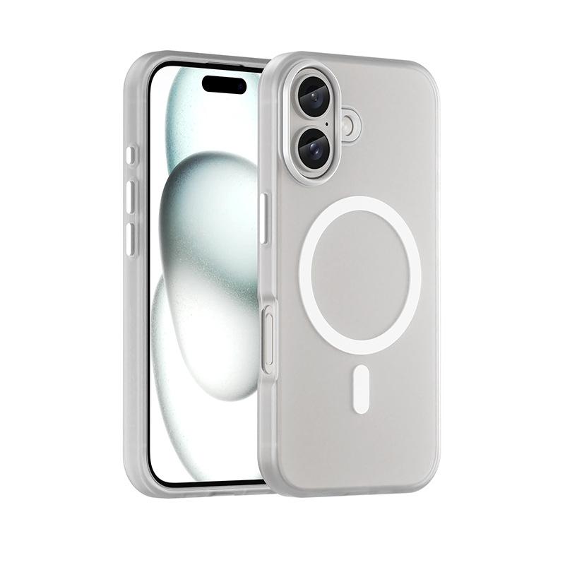 Fundas For iPhone 16 15 Pro Max Candy Color Matte Phone Case For Apple 14 13 12 11 Pro Max 15 16 Plus For Magsafe Magnetic Magsafing Soft Phone Cover
