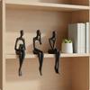 Sculpture abstraite de figure humaine, 3 pièces | Design indépendant pour table, Minimaliste,