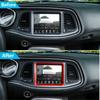 Car Navigation GPS Screen Cover Trim Frame for Dodge Challenger 2015+ Red ABS