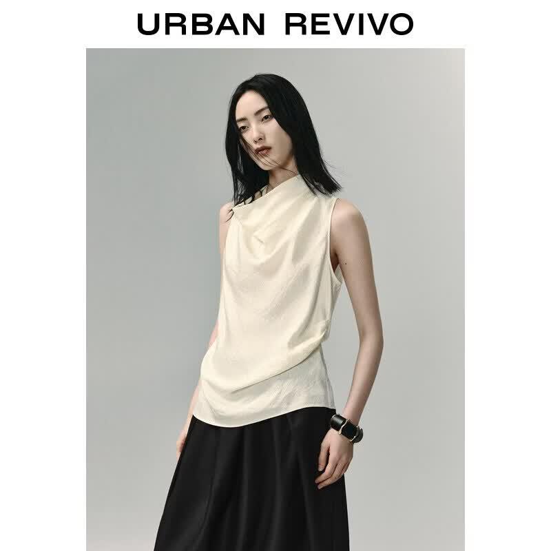 UR Urban Series Women's Draped Cowl Neck Blouse