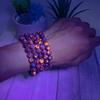 Healing Stone Energy Power Crystal Glow Flame UV Light Reaction Beaded Bracelet