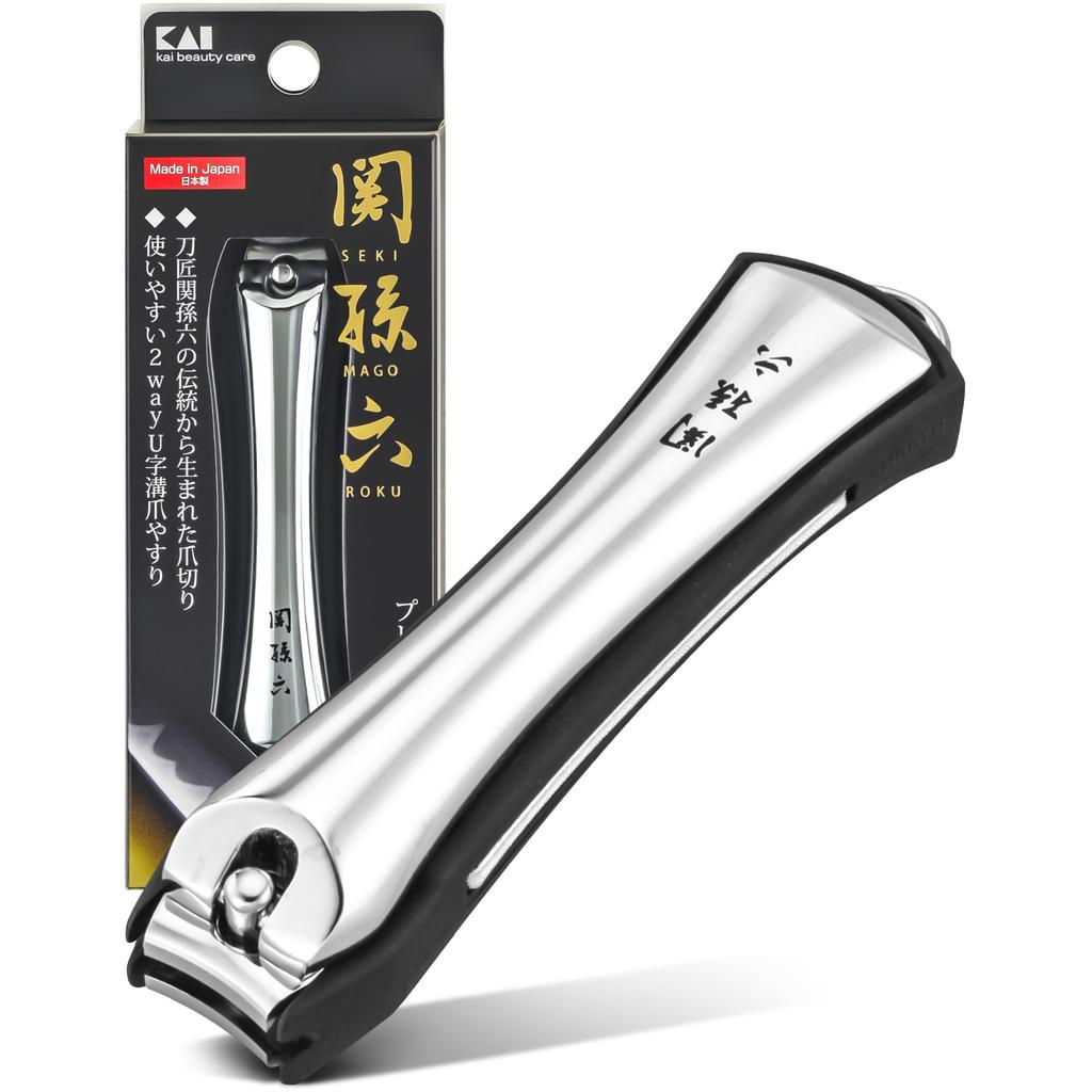 Kai Corporation Seki Magoroku Premium Nail Clippers Cutting Edge Created by the Traditional Techniques of Type 102 M Made In Japan - "Smooth