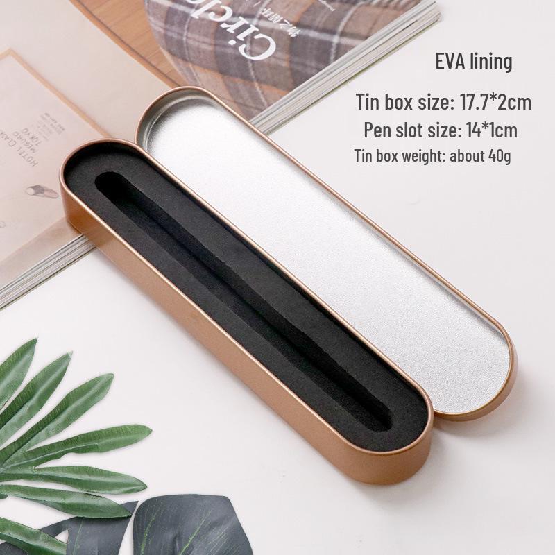 Tinplate Eyebrow Pencil Case with Sponge Base – Durable, Gift-Ready & Drop-Resistant for Students.