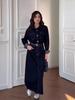 Spring 2026 Women's Retro Casual Long Sleeve Denim Maxi Dress