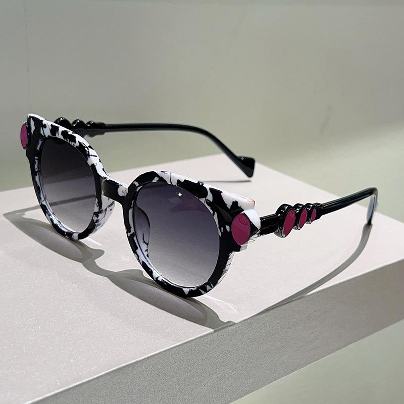 Fashion Cat Eye Sunglasses Women Men Vintage Punk Luxury Brand Designer Round Lens Sun Glasses UV400 Outdoor Travel