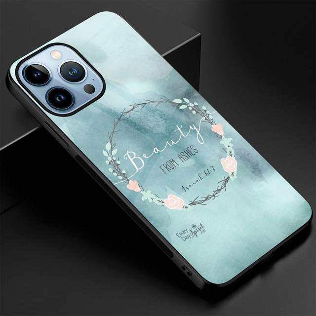 Pouzdro s květinovým textovým štítkem pro iPhone 14 13 11 12 Pro Max Mini Xs Xr X 7 8 6s Plus Se 2022 Ochranné tvrzené sklo Zadní kryt