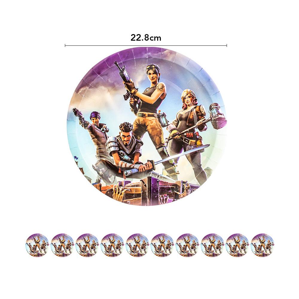 Video Games Tableware Including Plates Napkins Cups Tablecloth Pennant Straws