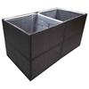Plant Pot Black 157 X 80 X 80 Cm Poly Rattan