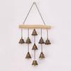 Metal Bells Iron Art Wind Chime Vintage Door Bell Decorative Chain Entry Door Reminder  Outdoor