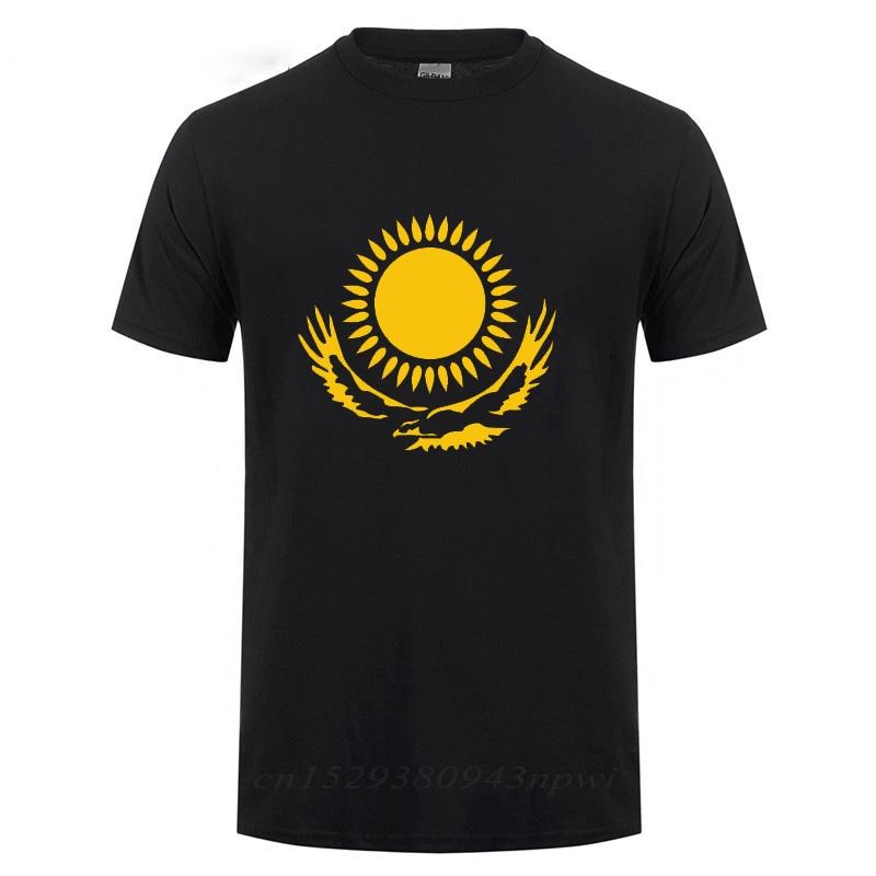 Maglietta Cool Bandiera del Kazakistan Uomo Kazako Estate Manica Corta Girocollo Cotone Novità Divertente Casual Maglietta Maglietta Dropshipping
