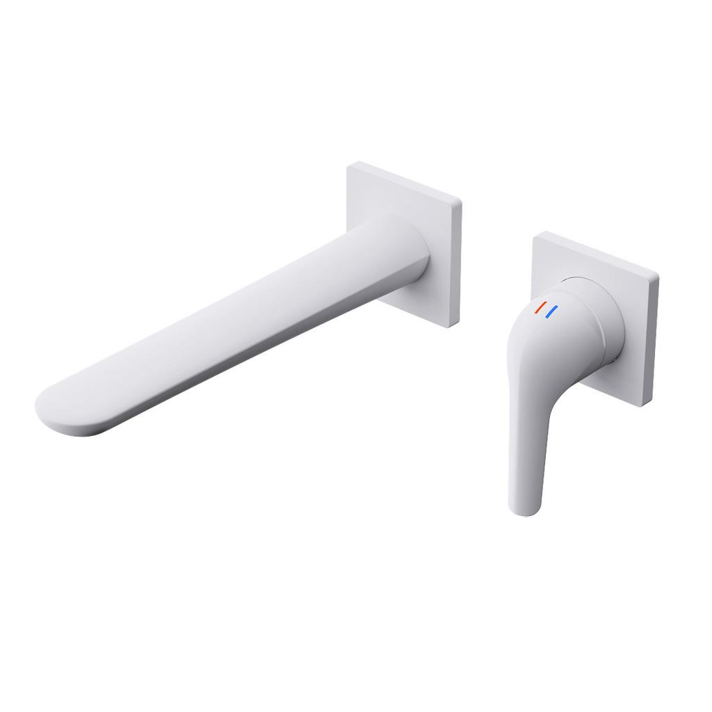 New Arrival Basin Faucets Brush Gold Bathroom Sink Faucets Hot Cold Wall Mounted White Mixer Water Tap Top High Quality