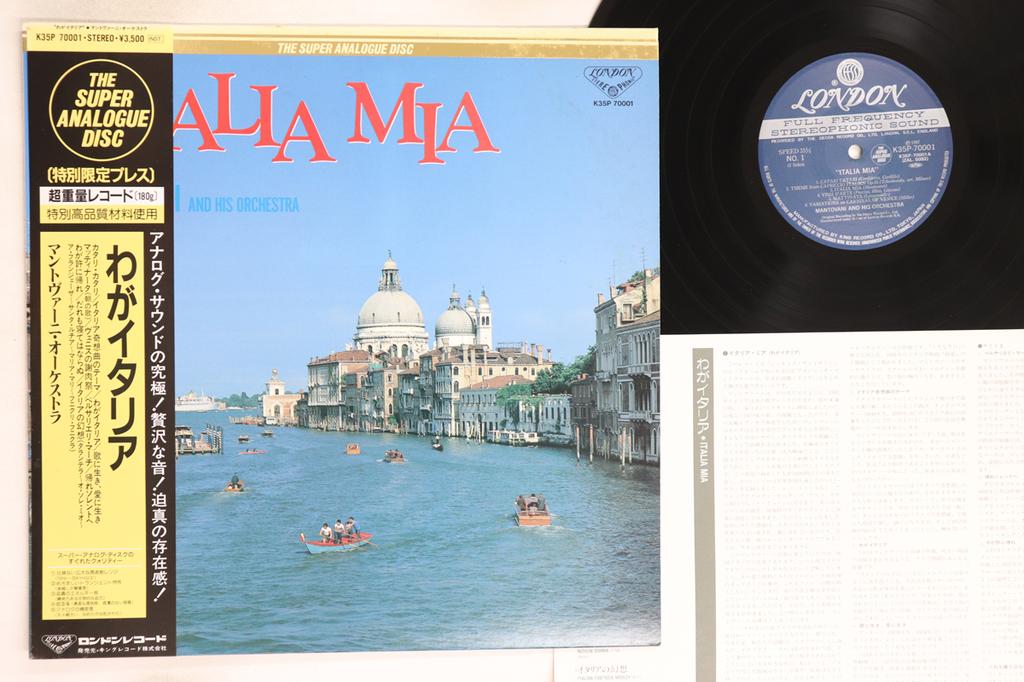 LP Record MANTOVANI & HIS ORCHESTRA - Italia Mia K35P70001 LONDON 1987 Japan Obi Classical Used