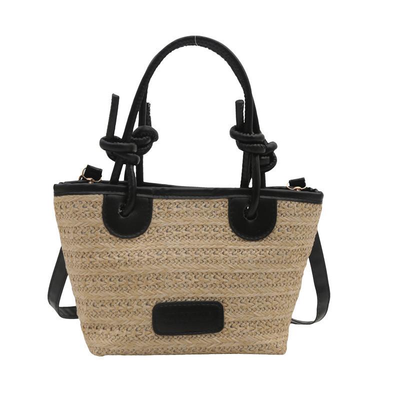 

Стильные большие коричневые и черные сумки-тоут для женщин с модным дизайном в стиле колор-блок Black Small