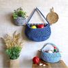 3 Pack 3 Tier INS Macrame Hanging Baskets Handmade Woven Wall Bag Kitchen Wall Mount Fruit Storage Household Food Organizer Rack