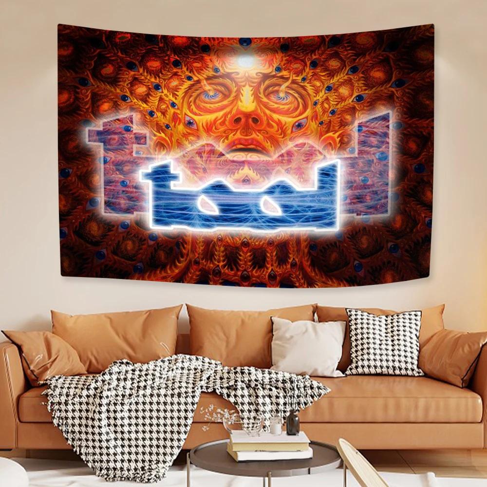 WERKZEUGE Heavy Rock Band Wandteppich Polyester Digitaldruck Banner Wandbehang Hintergrund Für Schlafzimmer Wohnheim Wandkunst Außenflagge
