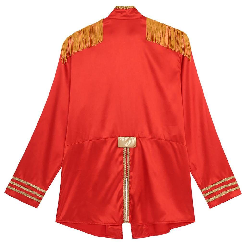 Men's Halloween SGT Sergeant Pepper Costume Jacket Marching Band Rock Man 60s Satin Cardigan Coat