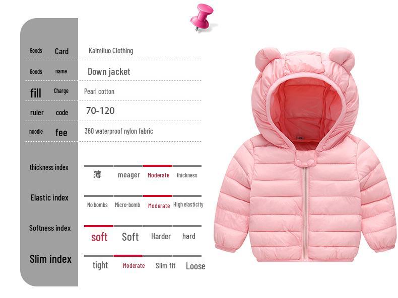 Infant Warm Cotton Jacket - Lightweight Down Coat for Boys and Girls (Autumn/Winter)