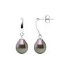 Earrings - Pearls & Colors - Gala - Cultured Pearls from Tahiti 8-9 Mm - White Gold 375/1000 - AAA+
