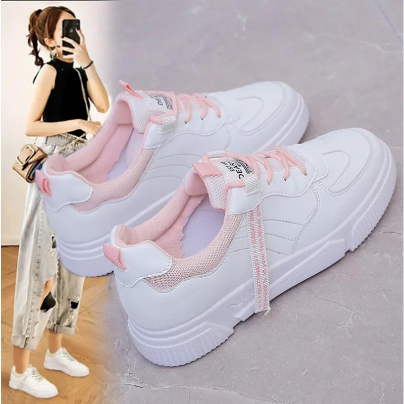 New Women's Sports Spring Autumn Lightweight Thick-soled Vulcanized Shoes Spring Running Casual Breathable Summer Female Shoes