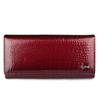 Genuine Leather Women's Wallet with Alligator Pattern - Large Capacity Coin Purse and Patent Leather Design