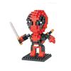 DIY Heroes Blocks Tiny Cartoon Mini Construction Brick Deadpool Anime Assemble Action Model Dolls Playthings Great for Daily Use